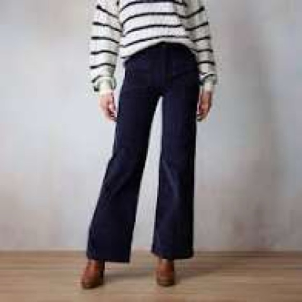 LC Lauren Conrad feel good jeans super High Rise flare Blue Jeans ( Button Fly) - Picture 2 of 4